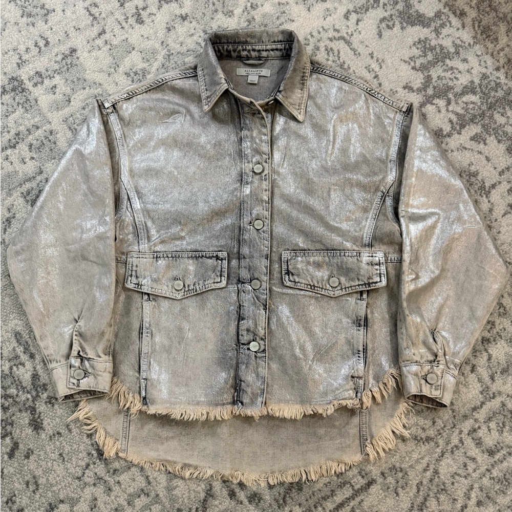 AllSaints Hettie Raw Hem Denim Jacket